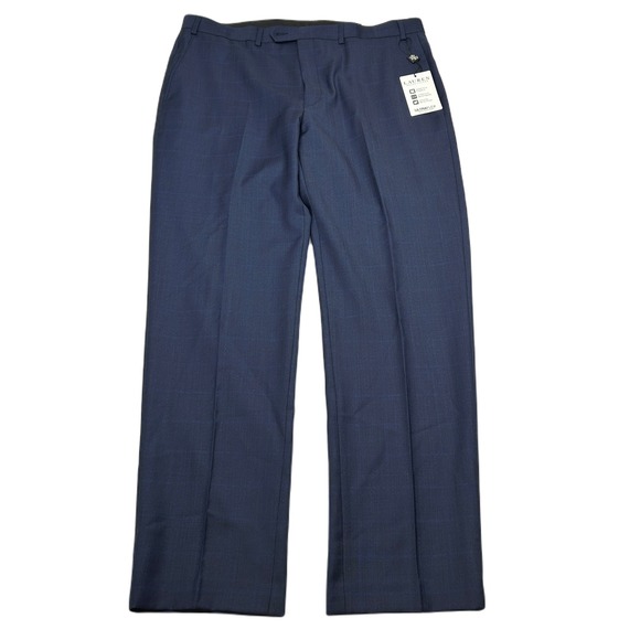 Lauren Ralph‎ Lauren Dress Pants Mens 38x32 Blue Plaid Wool Classic Fit $190 - Picture 1 of 7